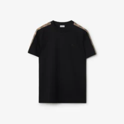 Check Trim Cotton T-shirt