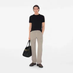 Check Trim Cotton T-shirt