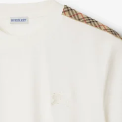 Check Trim Cotton T-shirt