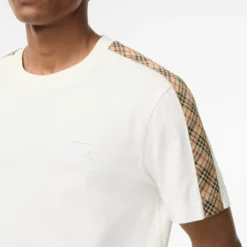 Check Trim Cotton T-shirt