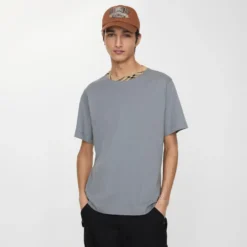 Check Trim Cotton T-shirt