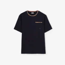 Check Trim Cotton T-shirt