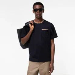 Check Trim Cotton T-shirt