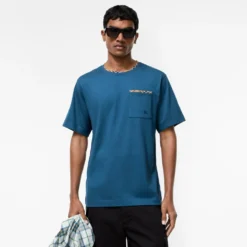 Check Trim Cotton T-shirt
