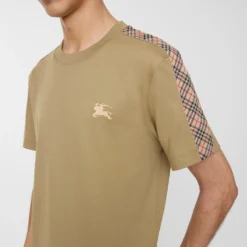 Check Trim Cotton T-shirt