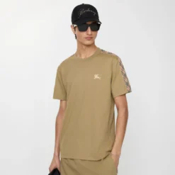 Check Trim Cotton T-shirt
