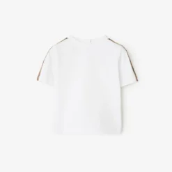 Check Trim Cotton T-shirt