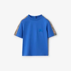 Check Trim Cotton T-shirt