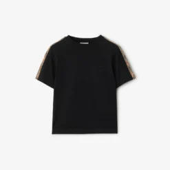 Check Trim Cotton T-shirt