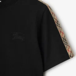 Check Trim Cotton T-shirt