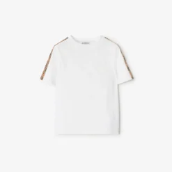 Check Trim Cotton T-shirt