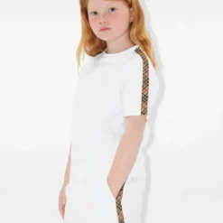 Check Trim Cotton T-shirt