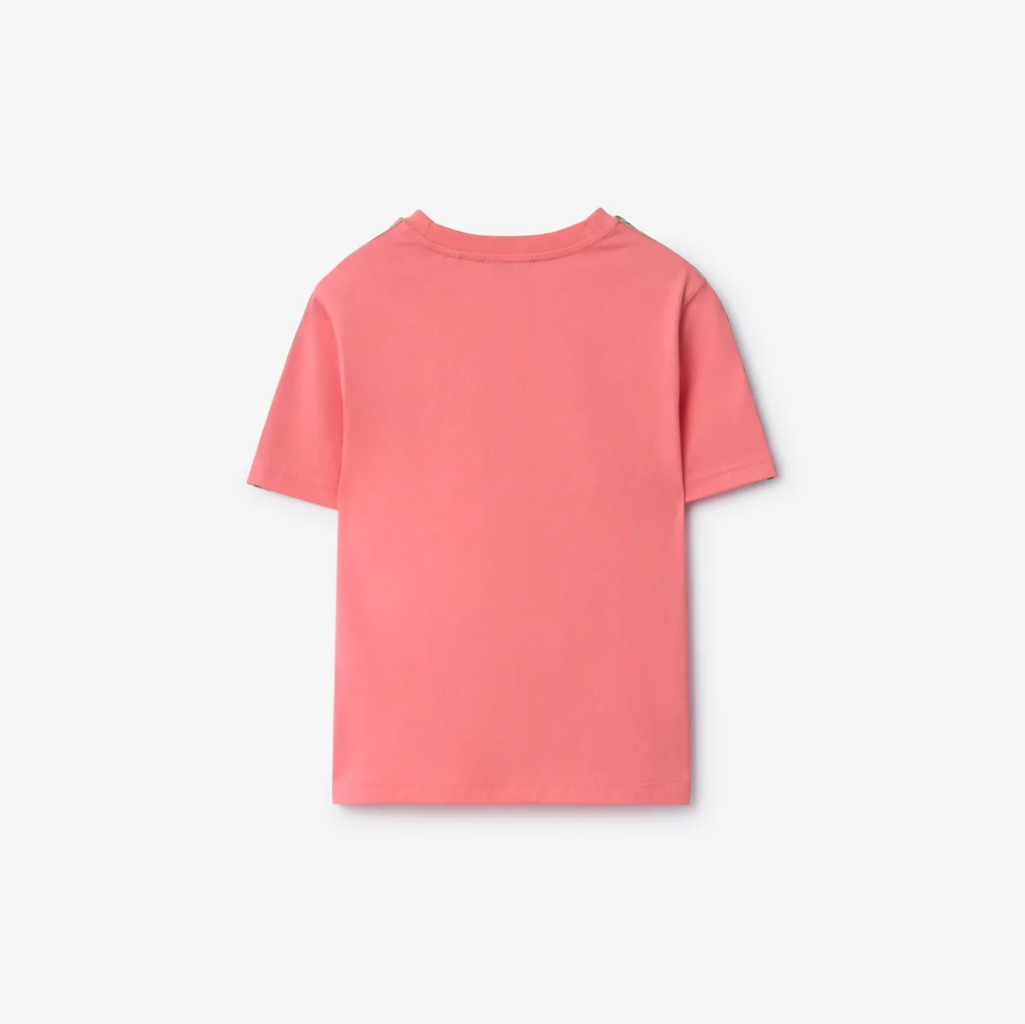 Check Trim Cotton T-shirt