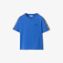 Check Trim Cotton T-shirt