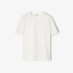 Check Trim Cotton T-shirt