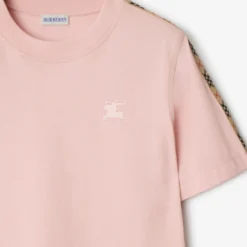 Check Trim Cotton T-shirt