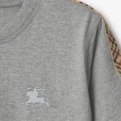 Check Trim Cotton T-shirt