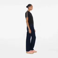 Check Trim Cotton T-shirt