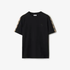 Check Trim Cotton T-shirt