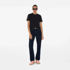 Check Trim Cotton T-shirt