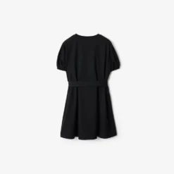 Check Trim Cotton T-shirt Dress