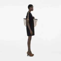 Check Trim Cotton T-shirt Dress