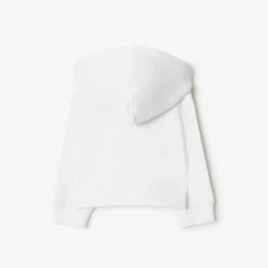 Check Trim Cotton Zip Hoodie
