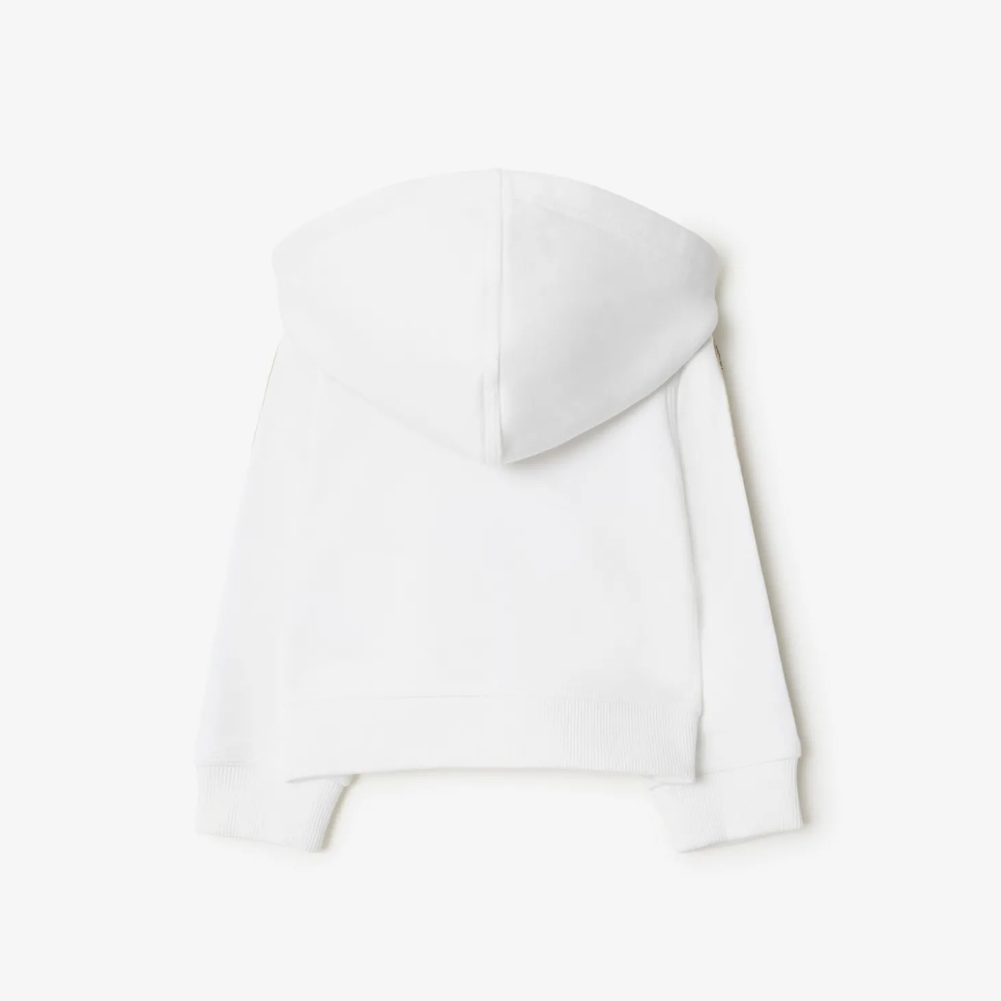 Check Trim Cotton Zip Hoodie