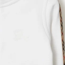 Check Trim Cotton Zip Hoodie