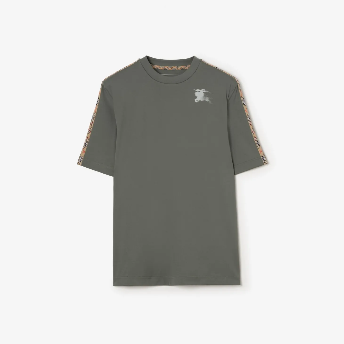 Check Trim Jersey T-shirt
