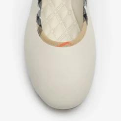 Check Trim Leather Robin Ballerinas