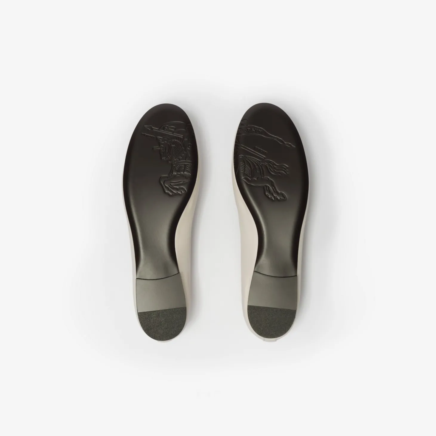 Check Trim Leather Robin Ballerinas