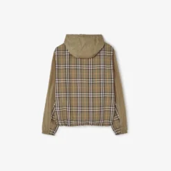 Check Trim Nylon Newport Hooded Jacket