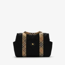 Check Trim Quilted Nylon Baby Changing Bag