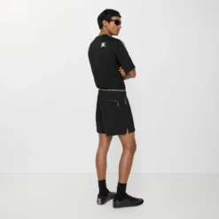 Check Trim Stretch Nylon Shorts