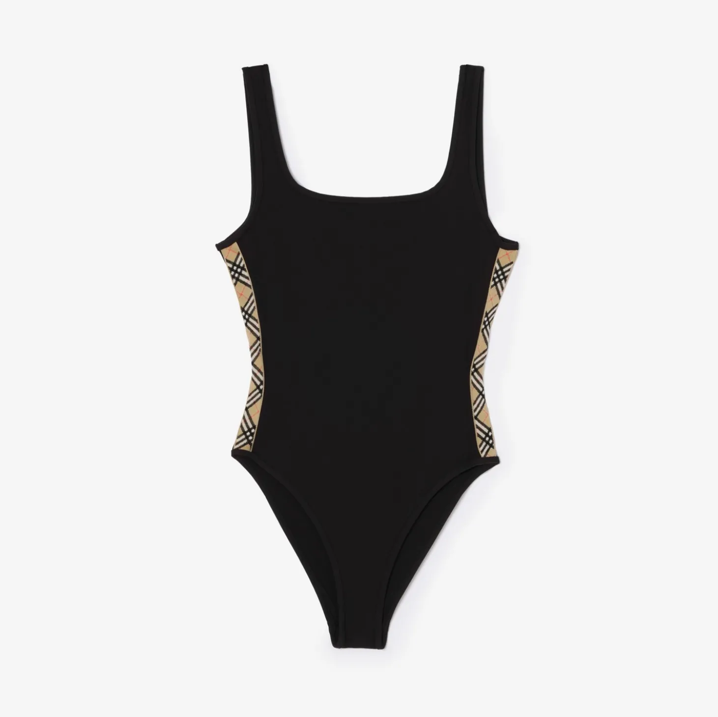 Check Trim Swimsuit