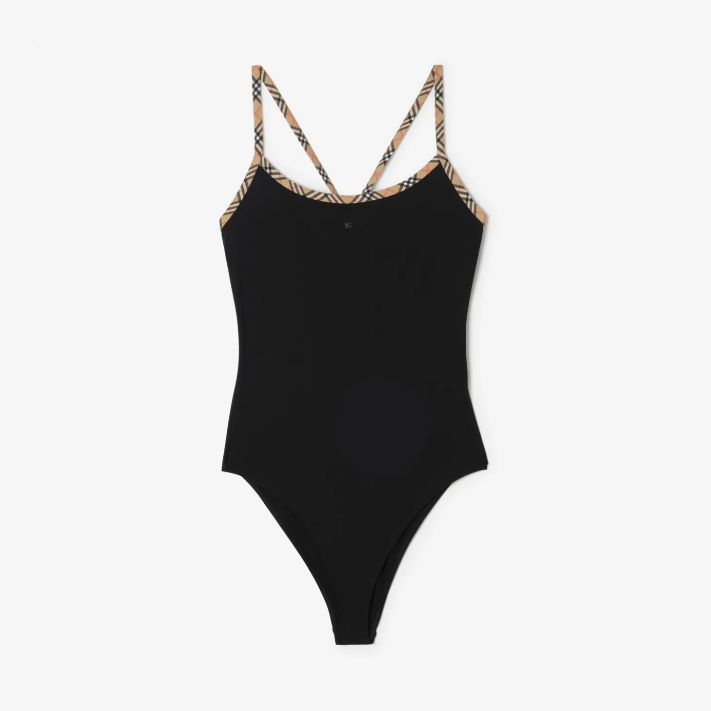 Check Trim Swimsuit