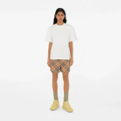 Check Twill Shorts