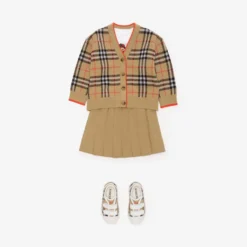 Check Wool Cardigan
