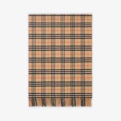 Check Wool Cashmere Blanket
