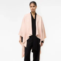 Check Wool Cashmere Cape