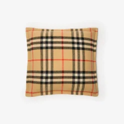Check Wool Cashmere Cushion