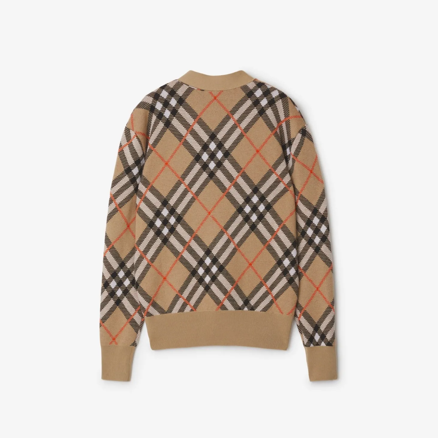 Check Wool Mohair Blend Cardigan