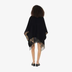 Check Wool Reversible Cape