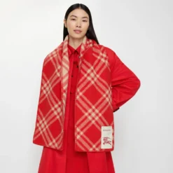Check Wool Scarf