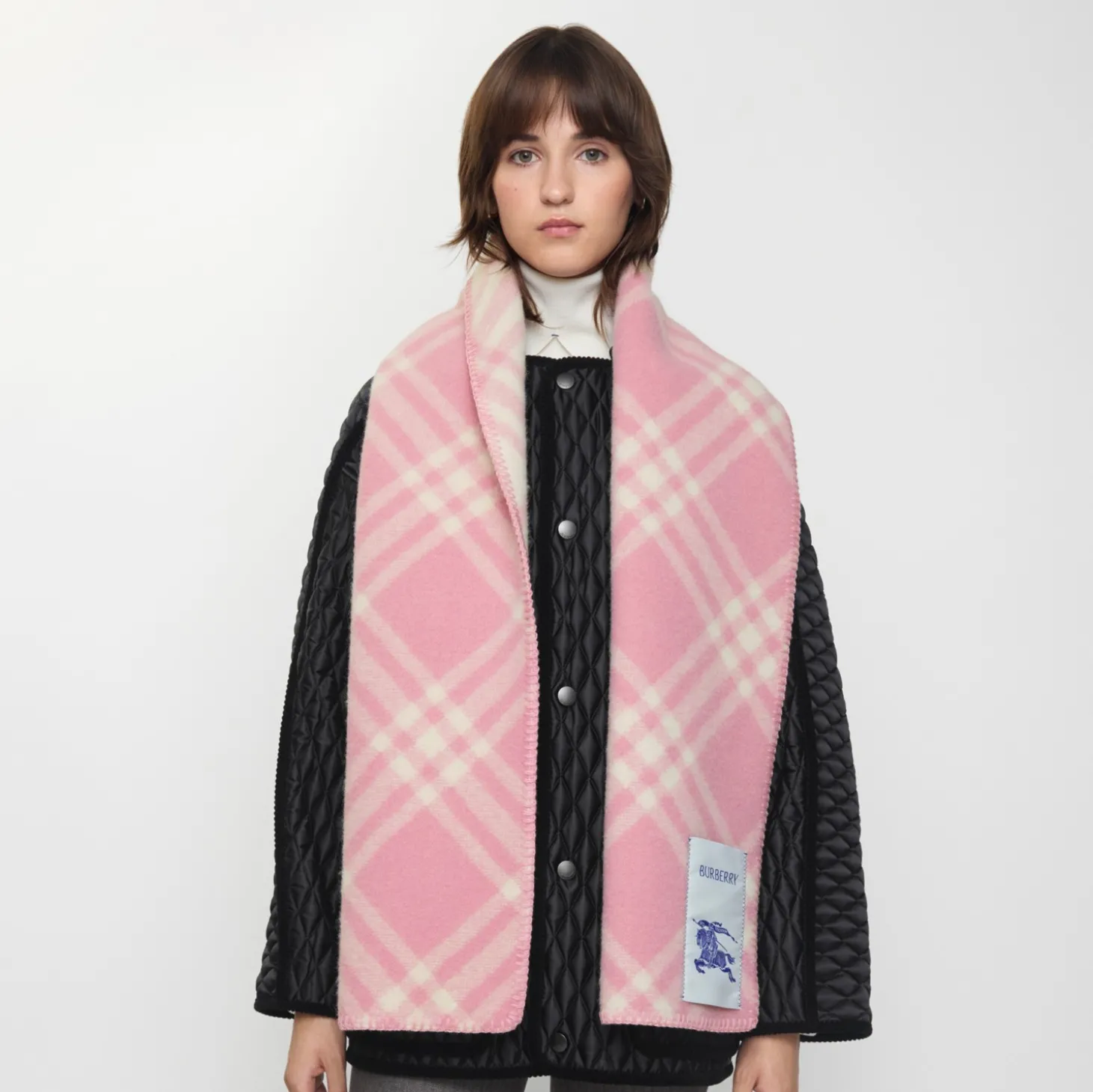 Check Wool Scarf