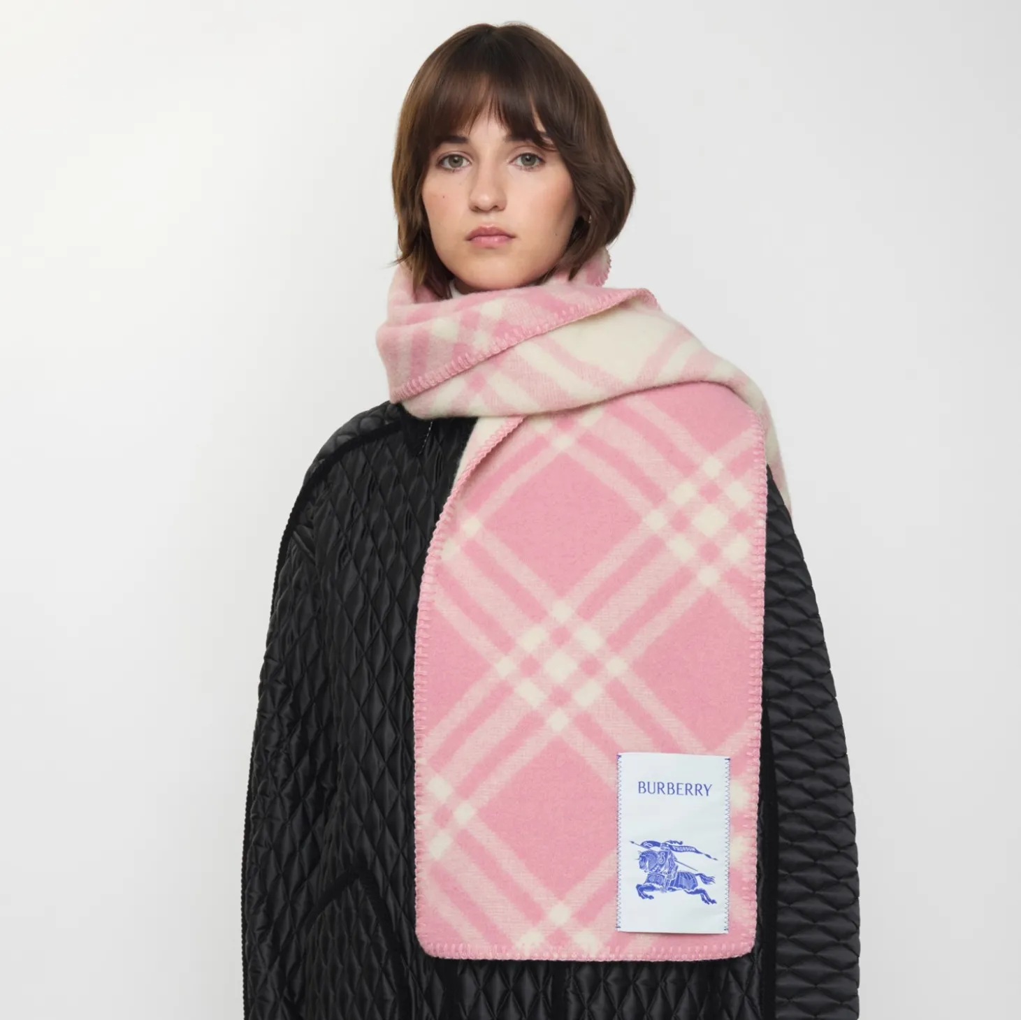 Check Wool Scarf