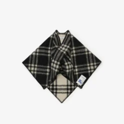 Check Wool Scarf Capelet