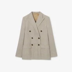 Check Wool Tailored Jacket
