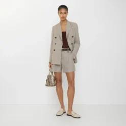 Check Wool Tailored Shorts